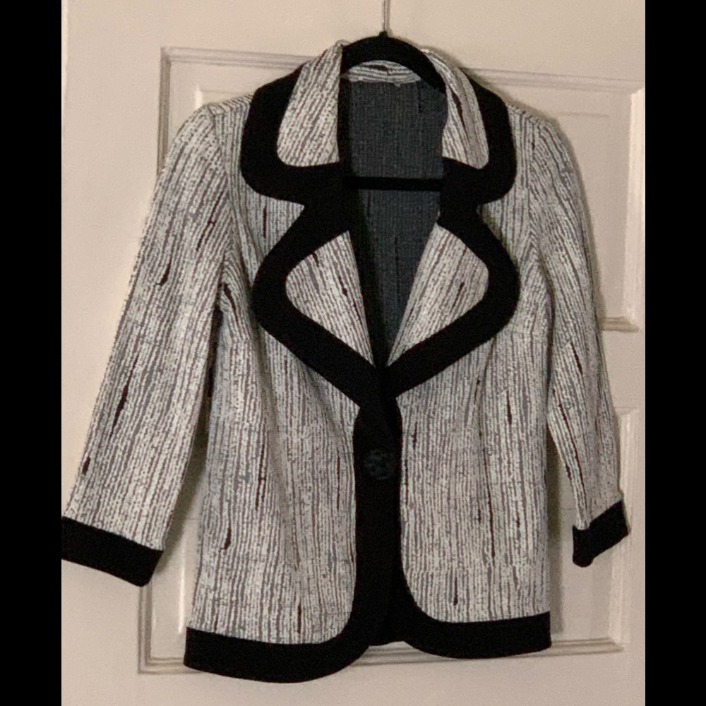 Blazer grey and black twill